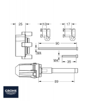 SET DE EXTENSION UNIVERSAL MEZCLADORES GROHE RAPIDO SMARTBOX